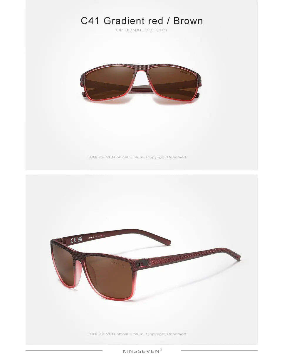 KINGSEVEN Gradation Design Sunglasses For Men Women HD Polarized UV400 Glasses Driving High Quality Anti-slip Sports Eyewear