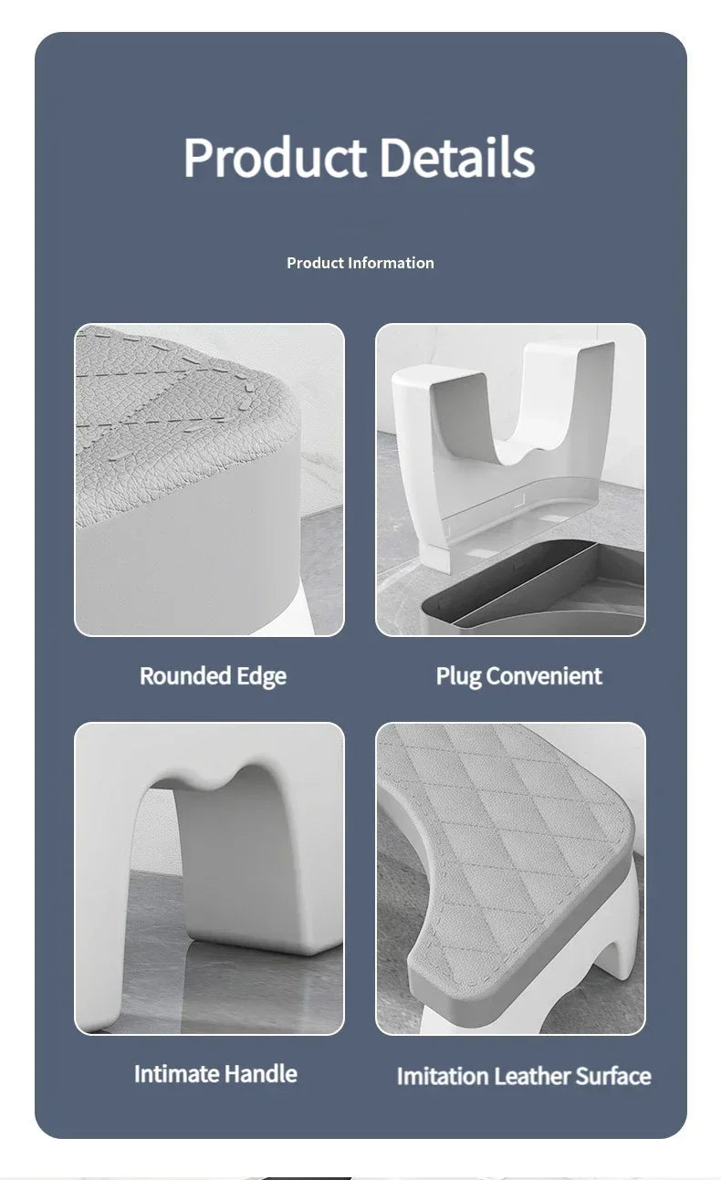 1 PCS Toilet Squat Stool Removable Non-slip Toilet Seat Stool Portable Squat Stool Home Multifunctional  Bathroom Accessories