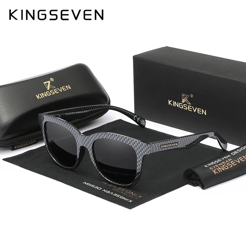 KINGSEVEN Trendy Casual Sunglasses Men Women Full Frame Driving Glasses Polarized UV400 Fashion Vintage Classic Eyewear