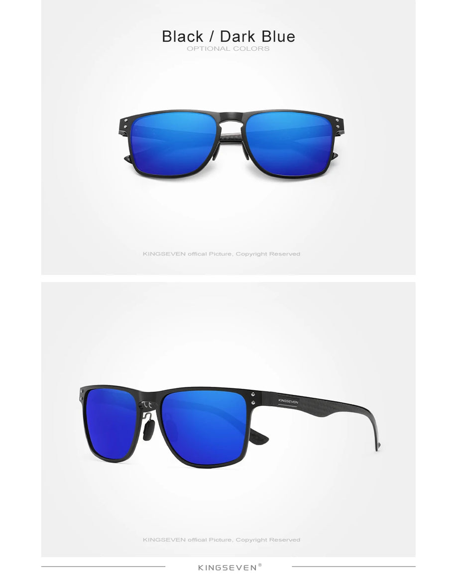KINGSEVEN Luxury Aluminum Sunglassses For Men Retro Rectang Polarized UV400 Glasses Driving Sports Women New Fashion Accessory