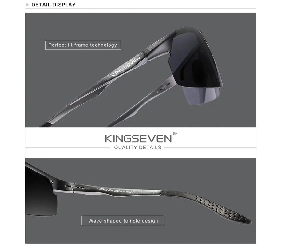 KINGSEVEN Genuine Polarized Men Aluminum Sunglasses Driving Mirror Lens Male Sun Glasses Aviation Women For Men Eyewear