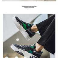 Men's Casual Shoes Soft Sole Breathable Leather Shoes Comfort Trainer Running Jogging Shoes Lightweight Walking Sneakers Male