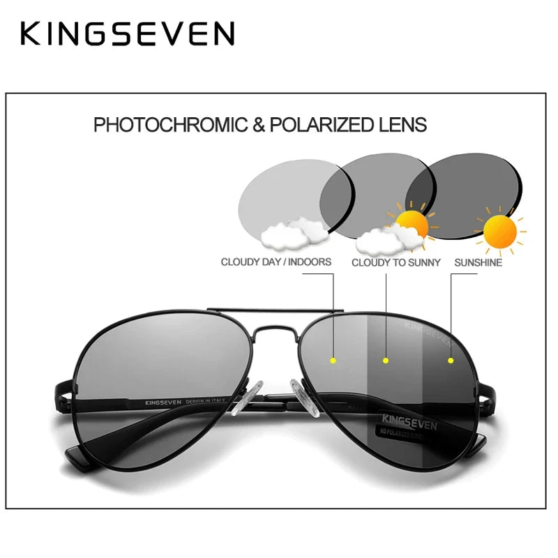KINGSEVEN New Brand Men Aluminum Sunglasses Polarized UV400 Male Glasses Women Pilot Fashion Luxury Driving Summer Eyewear