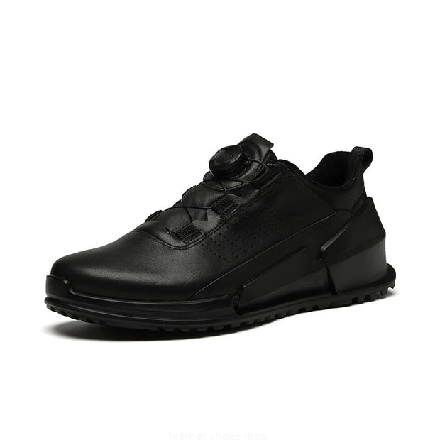 Trendy Genuine Leather Shoes Men Technology Automatic Buckle Loafers Walking Famous Original Sneakers Streetwear Outdoor Hiking