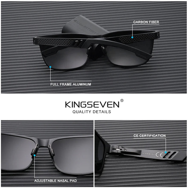 KINGSEVEN Men Driving Sunglasses Polarized UV400 Trendy Sports Glasses New Fashion Design Summer Causal Outdoor Male Eyewear