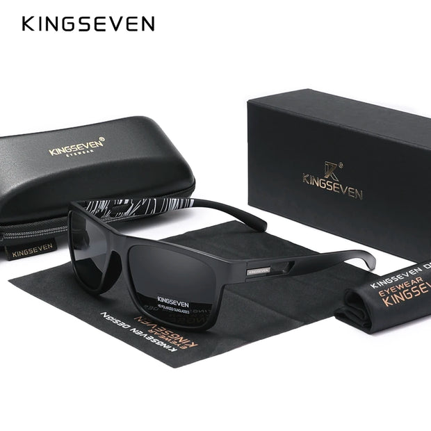KINGSEVEN 2024 Brand Design Men's Glasses Square Retro TR90 Polarized Sunglasses Women UV Lens Fashion Outdoor Sports Eyewear