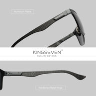 KINGSEVEN Luxury Aluminum Sunglassses For Men Retro Rectang Polarized UV400 Glasses Driving Sports Women New Fashion Accessory