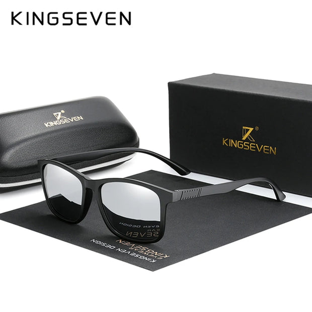 KINGSEVEN Classic Trendy Rectangle Sunglasses Polarized UV400 Women Men Fashion Luxury Glasses Travel Driving Vacation Eyewear