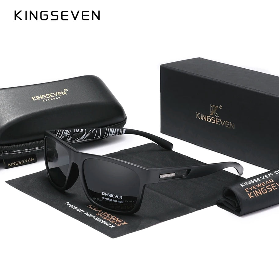 KINGSEVEN 2024 Brand Design Men's Glasses Square Retro TR90 Polarized Sunglasses Women UV Lens Fashion Outdoor Sports Eyewear