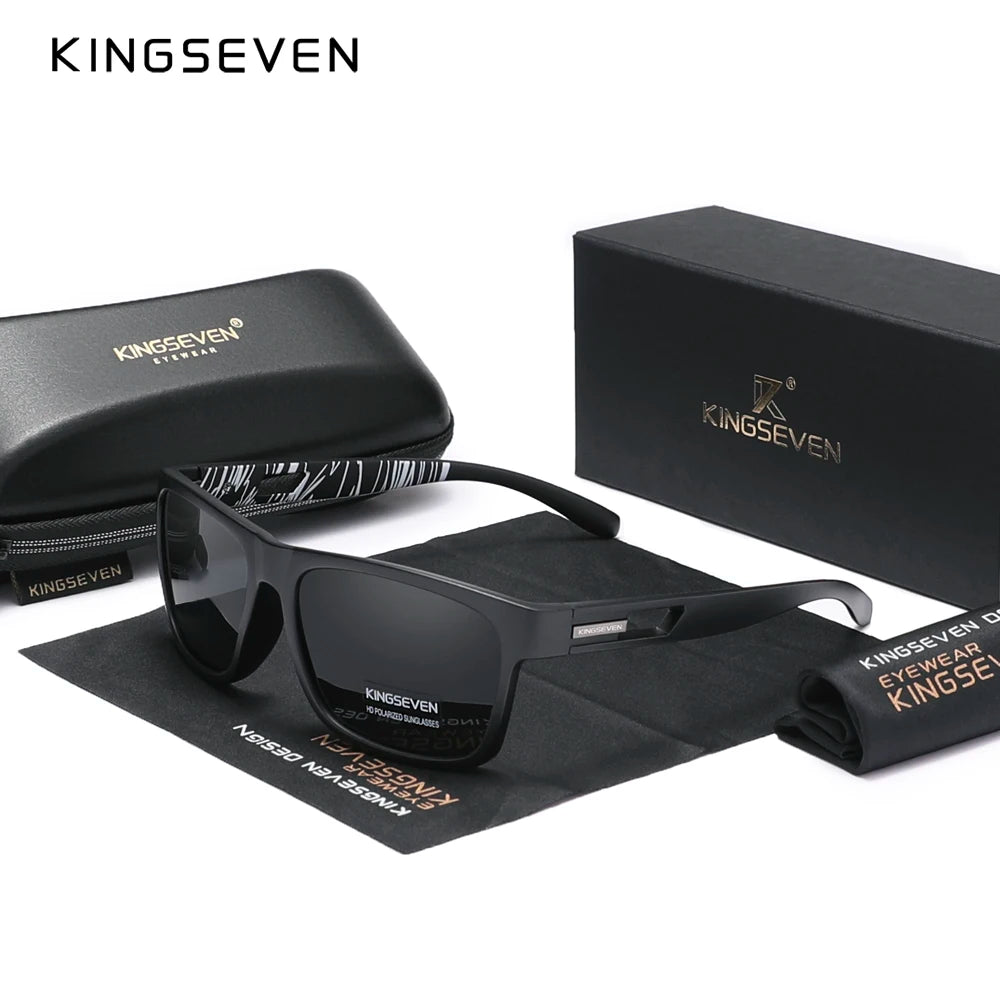KINGSEVEN 2024 Brand Design Men's Glasses Square Retro TR90 Polarized Sunglasses Women UV Lens Fashion Outdoor Sports Eyewear