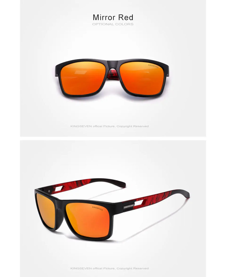 KINGSEVEN 2024 Brand Design Men's Glasses Square Retro TR90 Polarized Sunglasses Women UV Lens Fashion Outdoor Sports Eyewear