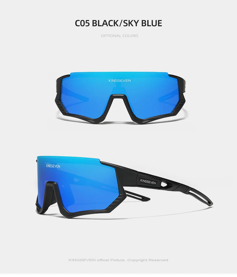 KINGSEVEN Sports Cycling Sunglasses Men Women Mtb Bicycle Glasses UV400 Sunscreen Eyewear Bike Riding Equipment