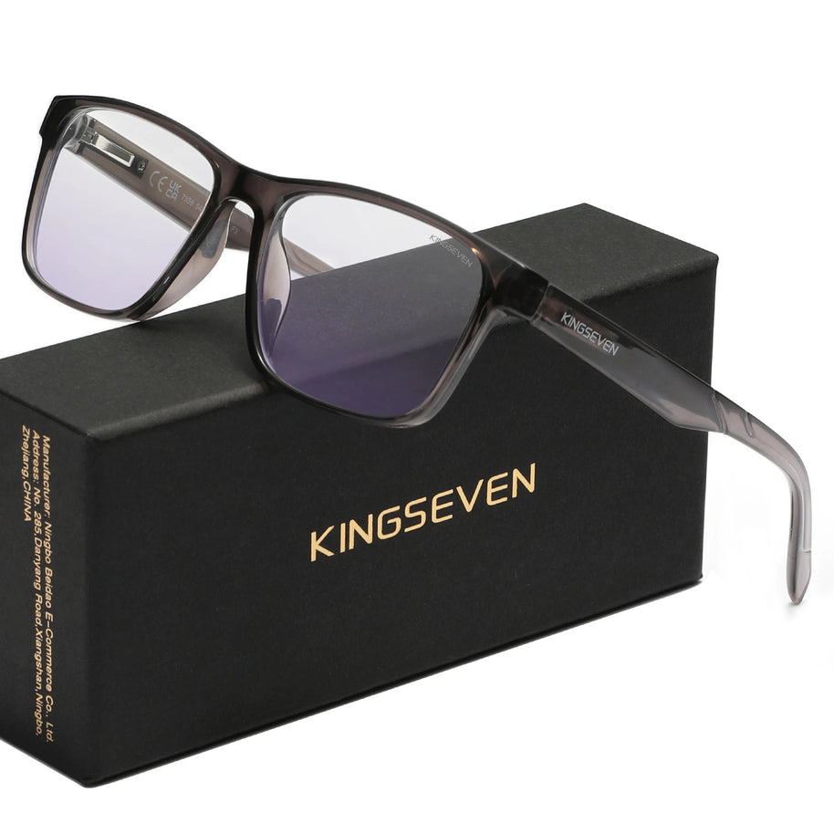 KINGSEVEN Anti-Blue Ray Glasses Men/Women Computer Blue Light Blocking Students Classic Rectangle Frame Business Eyeglasses