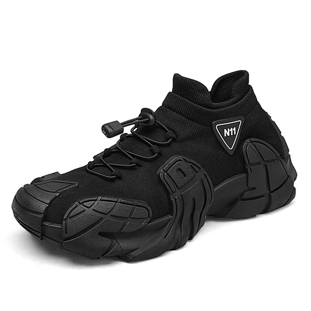 Fashion Men Designer Black Sneakers High Quality Running Socks Shoes Men Casual Trainers Breathable Male Walking Jogging Shoes