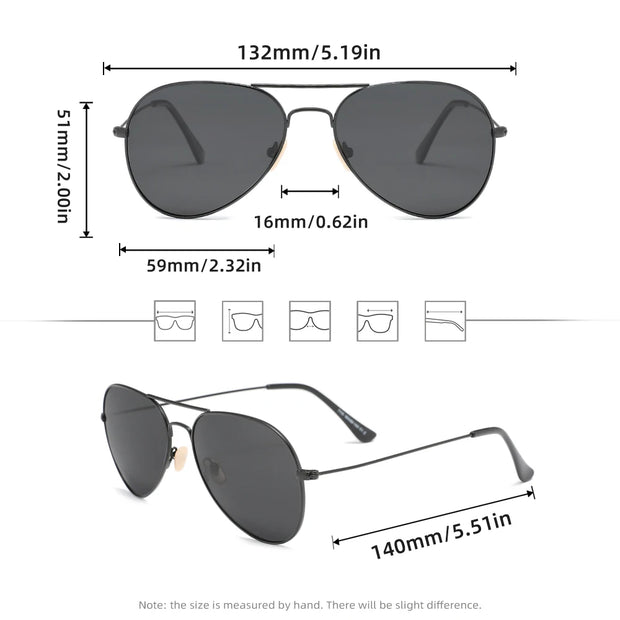 KINGSEVEN Pilot Men Sunglasses Alloy Frame Polarized UV400 Male Sun Glasses Women For Men  Fishing Driving Glasses