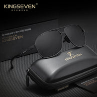 KINGSEVEN Alloy Luxury Male Sunglasses Anti-Glare Lens Large Frame Glasses Men Women UV400 Polarized Classical Driving Eyewear