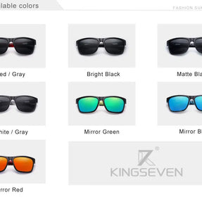 KINGSEVEN 2024 Brand Design Men's Glasses Square Retro TR90 Polarized Sunglasses Women UV Lens Fashion Outdoor Sports Eyewear