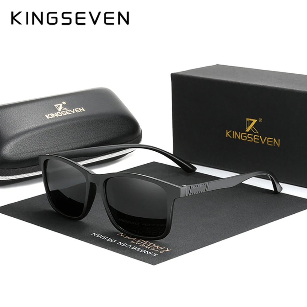 KINGSEVEN Classic Trendy Rectangle Sunglasses Polarized UV400 Women Men Fashion Luxury Glasses Travel Driving Vacation Eyewear