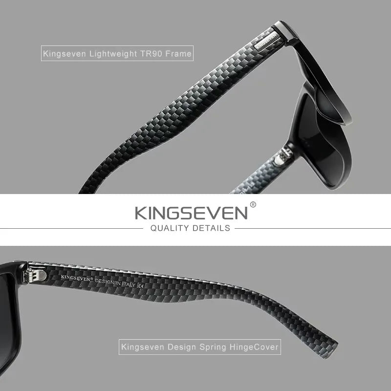KINGSEVEN Sports Polarized Sunglasses Men Women UV400 Lens Retro Rectangle Fashion Square Frame Glasses Goggles Cycling Eyewear