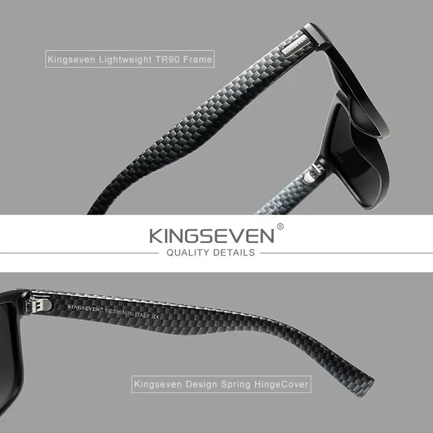 KINGSEVEN Sports Polarized Sunglasses Men Women UV400 Lens Retro Rectangle Fashion Square Frame Glasses Goggles Cycling Eyewear