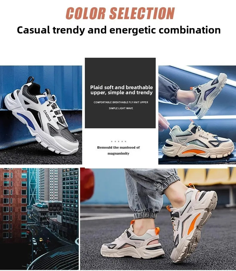 Mens Summer Sandals Breathable Sports Beach Shoes Outdoor Casual Slides for Teenagers TrendyLightweight Footwear New Design