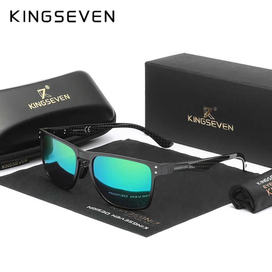 KINGSEVEN Luxury Aluminum Sunglassses For Men Retro Rectang Polarized UV400 Glasses Driving Sports Women New Fashion Accessory