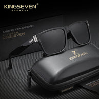 KINGSEVEN Luxury Sunglasses Men Women Travel Driving Square Frame Anti-Glare TR90 Polarized UV400 Trendy Male Fishing Eyewear