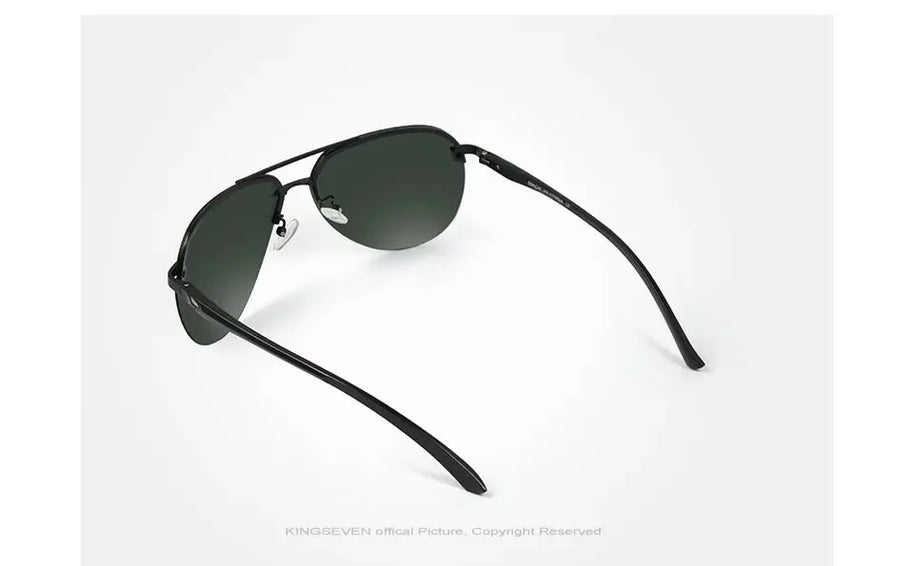 KINGSEVEN Fashion Pilot Rimless Sunglasses Men Classical UV400 Polarized Large Frame Glasses Casual Driving Outdoor Eyewear