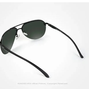 KINGSEVEN Fashion Pilot Rimless Sunglasses Men Classical UV400 Polarized Large Frame Glasses Casual Driving Outdoor Eyewear