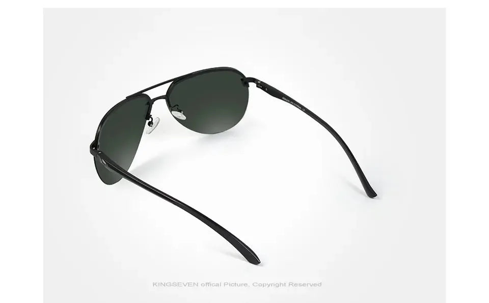KINGSEVEN Fashion Pilot Rimless Sunglasses Men Classical UV400 Polarized Large Frame Glasses Casual Driving Outdoor Eyewear