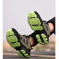 Men Safety Shoes Rotating button Work Sneakers Industrial Puncture-Proof Anti-smash Steel Toe Work Shoes Protective Safety Boots