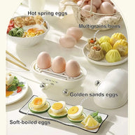 Egg Cooker Portable Low Power Student Dormitory Mini Breakfast Machine Automatic Power Off Electric Steamer Kitchen Tool 120W