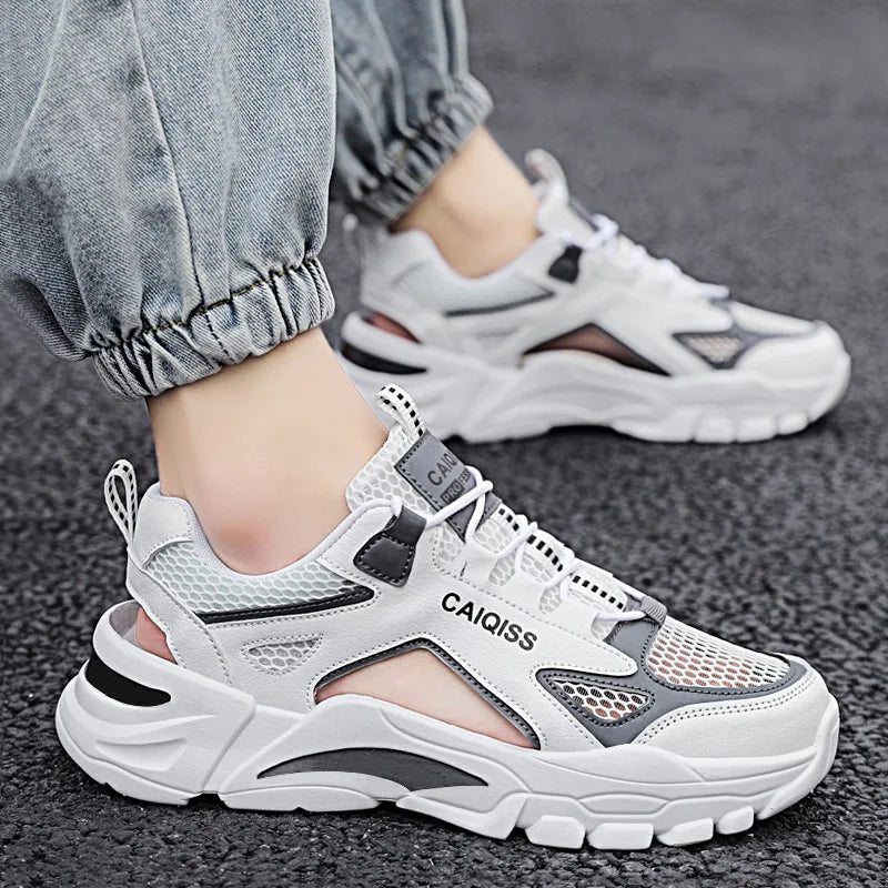 Mens Summer Sandals Breathable Sports Beach Shoes Outdoor Casual Slides for Teenagers TrendyLightweight Footwear New Design