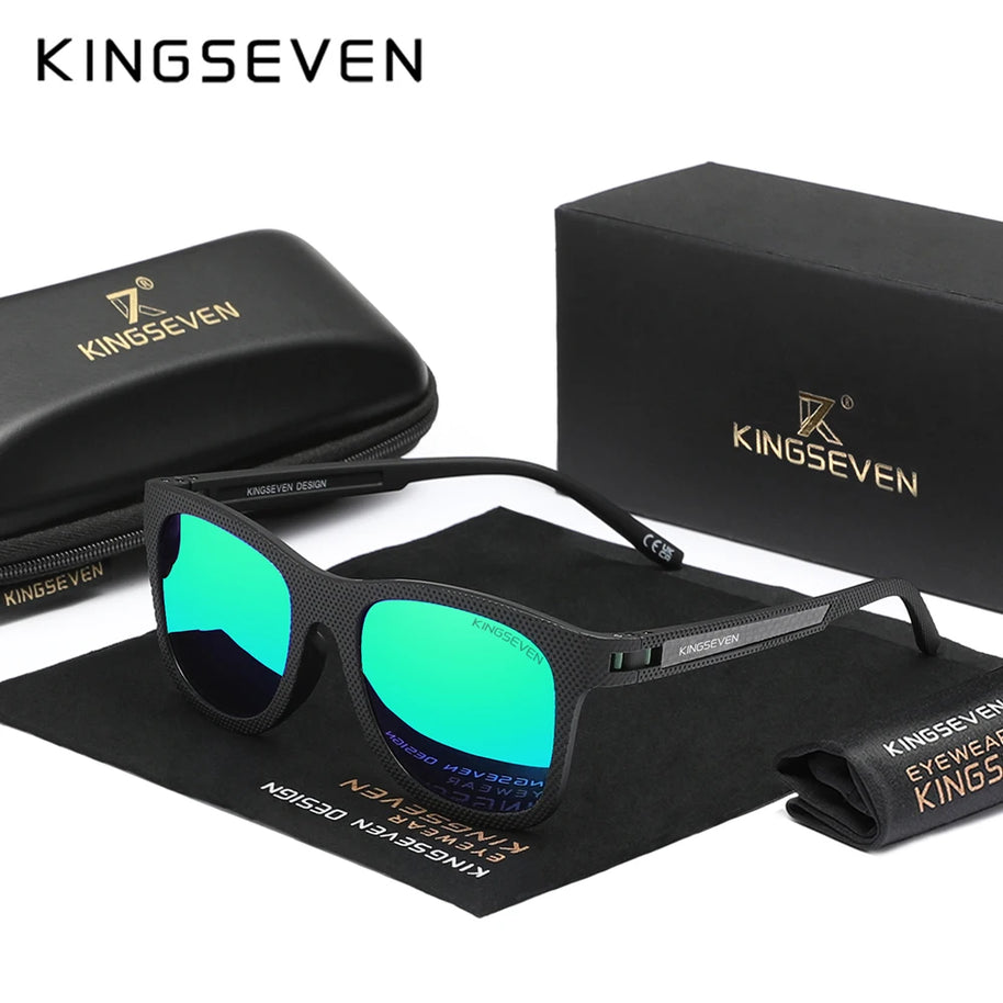 KINGSEVEN Polarized UV400 Sunglasses Men Women Round Glasses Outdoor Driving Fishing Male Femle Causal Eye Protection Eyewear