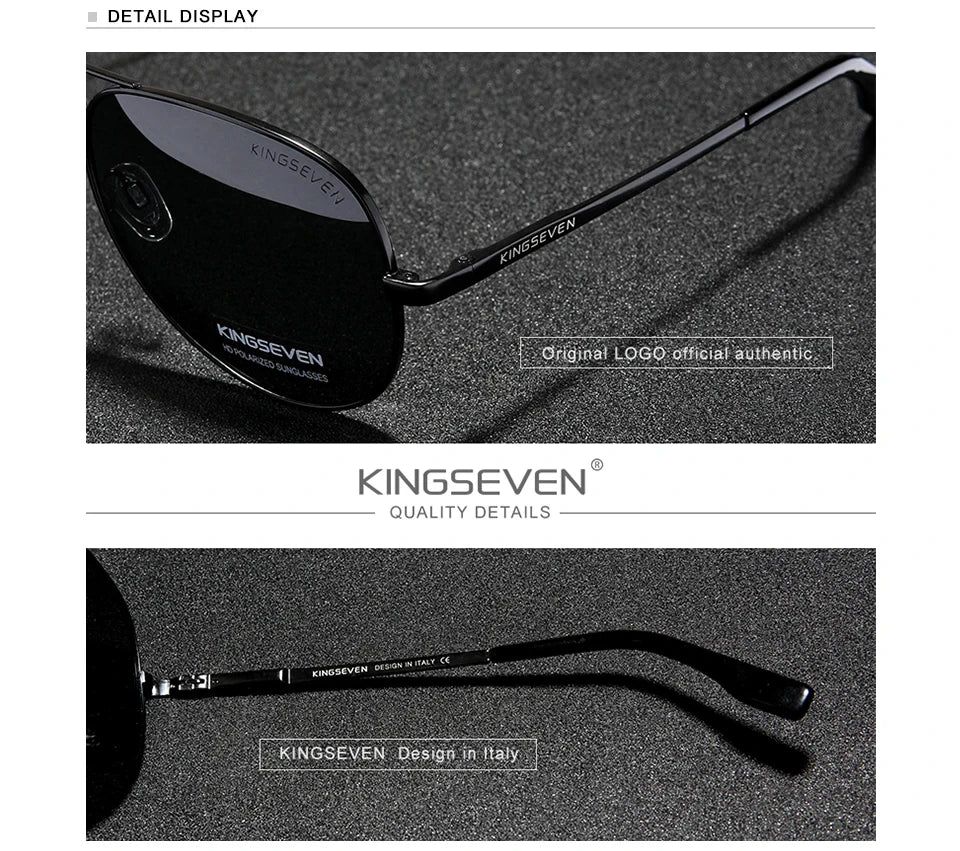 KINGSEVEN New Brand Men Aluminum Sunglasses Polarized UV400 Male Glasses Women Pilot Fashion Luxury Driving Summer Eyewear