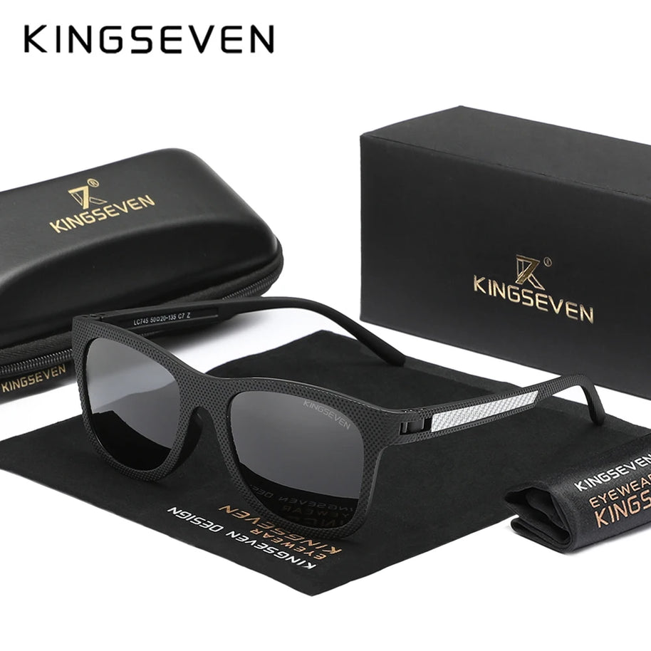 KINGSEVEN Polarized UV400 Sunglasses Men Women Round Glasses Outdoor Driving Fishing Male Femle Causal Eye Protection Eyewear