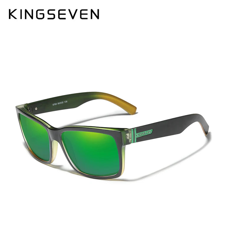 KINGSEVEN Polarized Men's Sunglasses Sports Goggle Mirror UV400 Lens Male Sun Glasses Women Eyewear Protection TR90 Full Farme