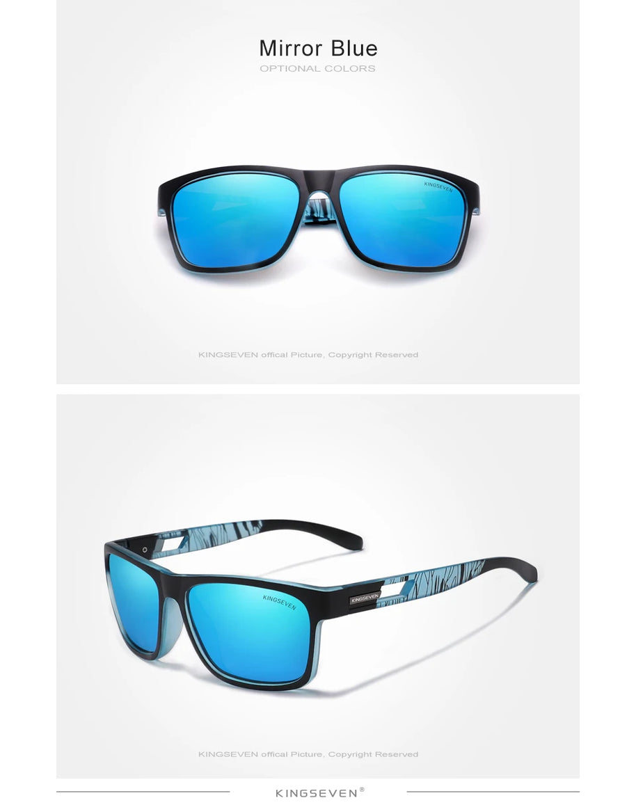 KINGSEVEN 2024 Brand Design Men's Glasses Square Retro TR90 Polarized Sunglasses Women UV Lens Fashion Outdoor Sports Eyewear