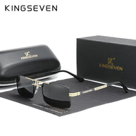 KINGSEVEN Original Fashion Polarized UV400 Sunglasses Vintage Rectangle Frame Men Women Driving Alloy Glasses Outdoor Eyewear